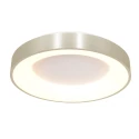 Steinhauer Luminaria de techo RINGLEDE - Ø 38CM redondo, medio, directo / indirecto IP20, plata cepillado regulable