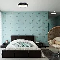 Steinhauer ceiling luminaire RINGLEDE - Ø 38CM round, medium, direct / indirect IP20, black matt dimmable
