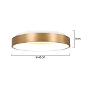 Steinhauer ceiling luminaire RINGLEDE - Ø 48CM large, round, direct / indirect IP20, gold dimmable