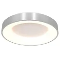 Steinhauer Luminaria de techo RINGLEDE - Ø 48CM grande, redondo, directo / indirecto IP20, plata cepillado regulable