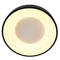 Luminaria de techo RINGLEDE - Ø 48CM grande, redondo, directo / indirecto IP20, negro mate regulable