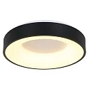 Luminaria de techo RINGLEDE - Ø 48CM grande, redondo, directo / indirecto IP20, negro mate regulable