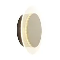 Luminaria de pared y techo LIDO redondo, ajustable, indirecta, perforado IP20, negro mate regulable