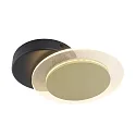 Luminaria de pared y techo LIDO redondo, ajustable, indirecta, perforado IP20, negro mate regulable