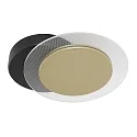 Luminaria de pared y techo LIDO redondo, ajustable, indirecta, perforado IP20, negro mate regulable