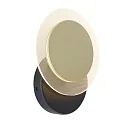 Luminaria de pared y techo LIDO redondo, ajustable, indirecta, perforado IP20, negro mate regulable
