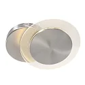 Steinhauer wall and ceiling luminaire LIDO round, adjustable, indirect, perforated IP20, steel brushed dimmable