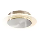 Steinhauer wall and ceiling luminaire LIDO round, adjustable, indirect, perforated IP20, steel brushed dimmable