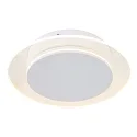 Steinhauer Luminaria de pared y techo LIDO redondo, ajustable, indirecta, perforado IP20, blanco mate regulable