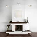 Steinhauer Luminaria de pared y techo LIDO redondo, ajustable, indirecta, perforado IP20, blanco mate regulable