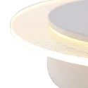 Steinhauer Luminaria de pared y techo LIDO redondo, ajustable, indirecta, perforado IP20, blanco mate regulable