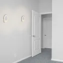 Steinhauer Luminaria de pared y techo LIDO redondo, ajustable, indirecta, perforado IP20, blanco mate regulable