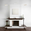 Steinhauer Luminaria de pared y techo LIDO redondo, ajustable, indirecta, perforado IP20, blanco mate regulable