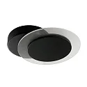 Steinhauer wall and ceiling luminaire LIDO round, adjustable, indirect, perforated IP20, black matt dimmable