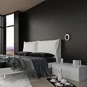 Steinhauer wall and ceiling luminaire LIDO round, adjustable, indirect, perforated IP20, black matt dimmable