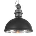 Mexlite Luminaria colgante GAEVE grande, redondo E27 IP20, negro mate regulable