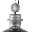 Mexlite Luminaria colgante GAEVE grande, redondo E27 IP20, negro mate regulable