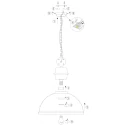 Mexlite Luminaria colgante GAEVE grande, redondo E27 IP20, negro mate regulable