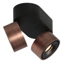 Mexlite ceiling luminaire FEZ 2 flames IP20, bronze dimmable