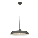 Steinhauer Luminaria colgante KRISIP abajo, de 1 llama, plano E27 IP20, gris, mate regulable