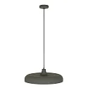 Steinhauer Luminaria colgante KRISIP abajo, de 1 llama, plano E27 IP20, gris, mate regulable