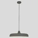 Steinhauer Luminaria colgante KRISIP abajo, de 1 llama, plano E27 IP20, gris, mate regulable
