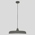 Steinhauer Luminaria colgante KRISIP abajo, de 1 llama, plano E27 IP20, gris, mate regulable