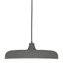 Steinhauer Luminaria colgante KRISIP abajo, de 1 llama, plano E27 IP20, gris, mate regulable