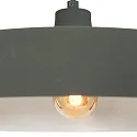 Steinhauer Luminaria colgante KRISIP abajo, de 1 llama, plano E27 IP20, gris, mate regulable
