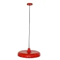 Luminaria colgante KRISIP abajo, de 1 llama, plano E27 IP20, rojo regulable