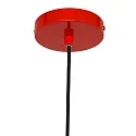 Luminaria colgante KRISIP abajo, de 1 llama, plano E27 IP20, rojo regulable