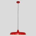 Luminaria colgante KRISIP abajo, de 1 llama, plano E27 IP20, rojo regulable