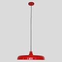 Luminaria colgante KRISIP abajo, de 1 llama, plano E27 IP20, rojo regulable