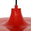 Luminaria colgante KRISIP abajo, de 1 llama, plano E27 IP20, rojo regulable