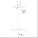 Luminaria colgante KRISIP abajo, de 1 llama, plano E27 IP20, rojo regulable