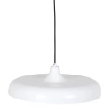 Steinhauer Luminaria colgante KRISIP abajo, de 1 llama, plano E27 IP20, blanco mate regulable