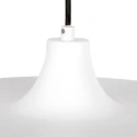 Steinhauer Luminaria colgante KRISIP abajo, de 1 llama, plano E27 IP20, blanco mate regulable