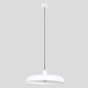 Steinhauer Luminaria colgante KRISIP abajo, de 1 llama, plano E27 IP20, blanco mate regulable