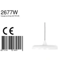 Steinhauer Luminaria colgante KRISIP abajo, de 1 llama, plano E27 IP20, blanco mate regulable