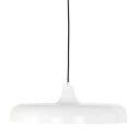 Steinhauer Luminaria colgante KRISIP abajo, de 1 llama, plano E27 IP20, blanco mate regulable