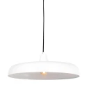 Steinhauer Luminaria colgante KRISIP abajo, de 1 llama, plano E27 IP20, blanco mate regulable
