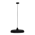 Steinhauer pendant luminaire KRISIP down, 1 flame, flat E27 IP20, black matt dimmable