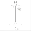 pendant luminaire KRISIP down, 1 flame, flat E27 IP20, red dimmable