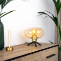 Steinhauer table lamp REFLEXION 1 flame E27 IP20, brass dimmable