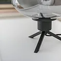 Steinhauer Luminaria de mesa REFLEXION - Ø 22CM de 1 llama, plano, con interruptor, con enchufe E27 IP20, negro mate 