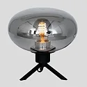 Steinhauer Luminaria de mesa REFLEXION - Ø 22CM de 1 llama, plano, con interruptor, con enchufe E27 IP20, negro mate 
