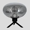 Steinhauer Luminaria de mesa REFLEXION - Ø 22CM de 1 llama, plano, con interruptor, con enchufe E27 IP20, negro mate 