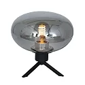 Steinhauer Luminaria de mesa REFLEXION - Ø 22CM de 1 llama, plano, con interruptor, con enchufe E27 IP20, negro mate 