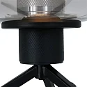 Steinhauer Luminaria de mesa REFLEXION - Ø 22CM de 1 llama, plano, con interruptor, con enchufe E27 IP20, negro mate 