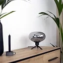 Steinhauer Luminaria de mesa REFLEXION - Ø 22CM de 1 llama, plano, con interruptor, con enchufe E27 IP20, negro mate 